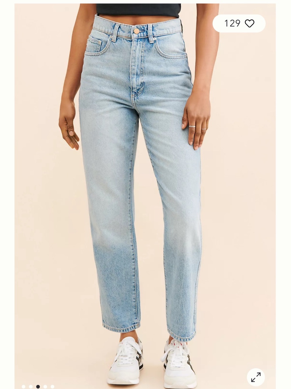 Anthropologie Light Blue Straight-Leg Jeans